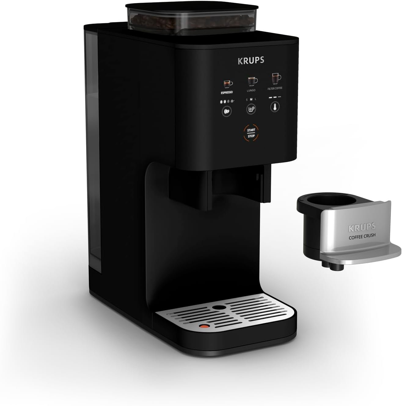 KRUPS Coffee Crush Extra Kaffeevollautomat, Schwarz