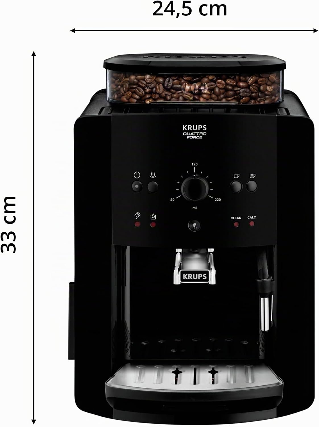 KRUPS Arabica Picto Quattro Force EA811010 Kaffeevollautomat – Schwarz