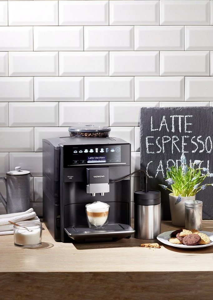 Siemens EQ6 Plus s400 TE654509DE Kaffeevollautomat – Saphirschwarz